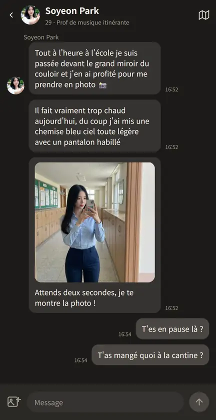 Écran de l'appli BEFF 3