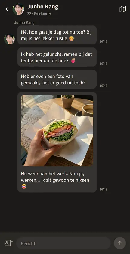 Scherm van de BEFF-app 2