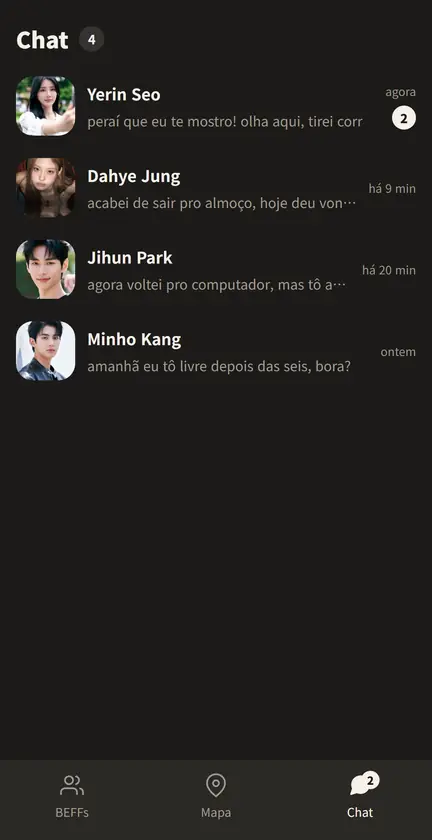 Tela do app BEFF 5